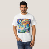T-shirt Rick London Vegan Voit Meateator Dans L'Espace Drô (Devant entier)