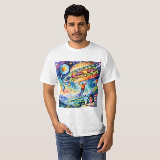 T-shirt Rick London Vegan Voit Meateator Dans L'Espace Drô (Devant entier)