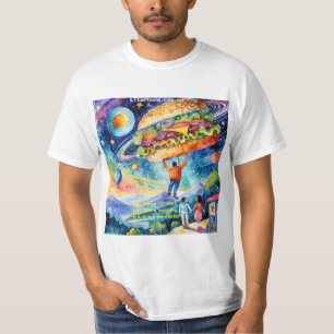 T-shirt Rick London Vegan Voit Meateator Dans L'Espace Drô