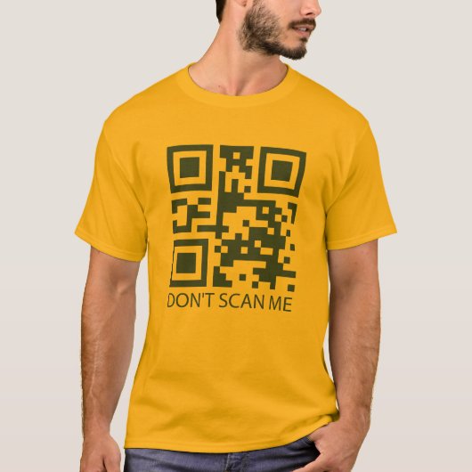 T-shirt rick roll drôle QR code scan ne me scanner pas (Devant)