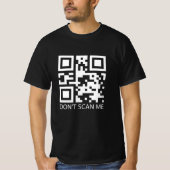 T-shirt rick roll drôle QR code scan ne me scanner pas (Devant)