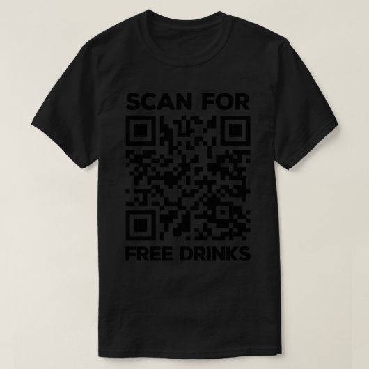 T-shirt Rick Roll QR Code Scan For Free Dracks (Design devant)