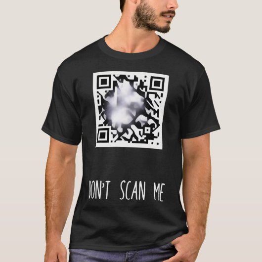 T-shirt Rick Roll Small Qr Scan Code drôle Plaisanterie (Devant)