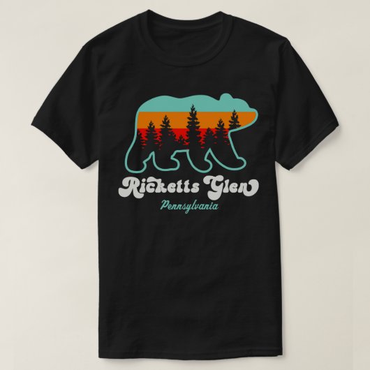 T-shirt Ricketts Glen State Park Camping Randonnée Retro B (Design devant)