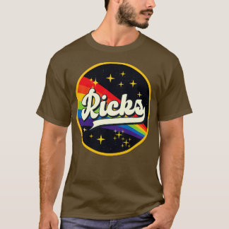 T-shirt Ricks Arc-en-ciel dans l'espace Style Vintage