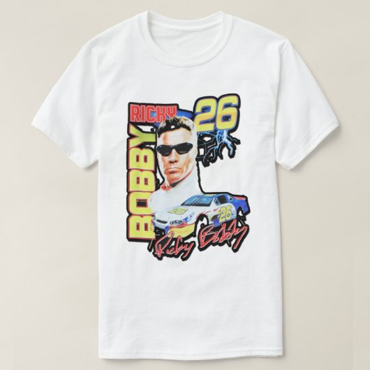 T-SHIRT RICKY BOBBY RACING VINTAGE (Design devant)