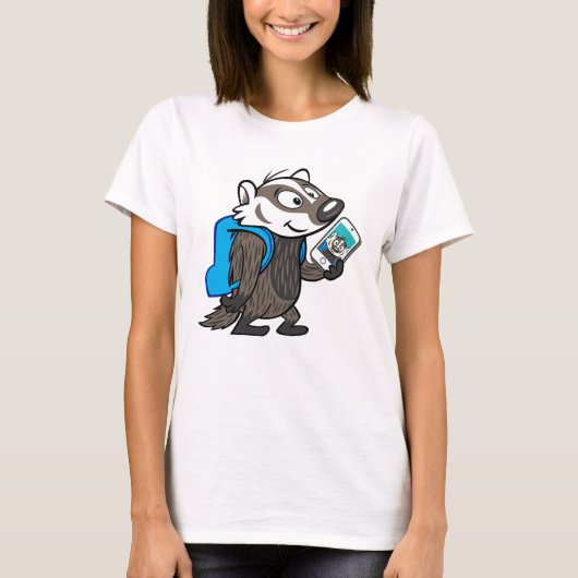 T-shirt Ricky Raccoon | Selfie Badger Boomer (Devant)