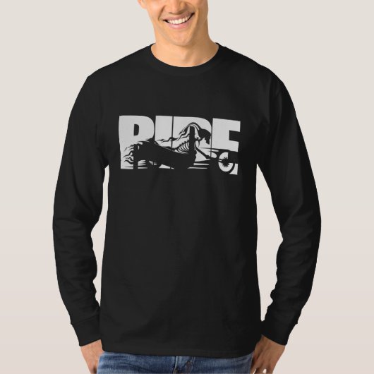 T-shirt Ride Bike Design Motorcycle Biker (Devant)