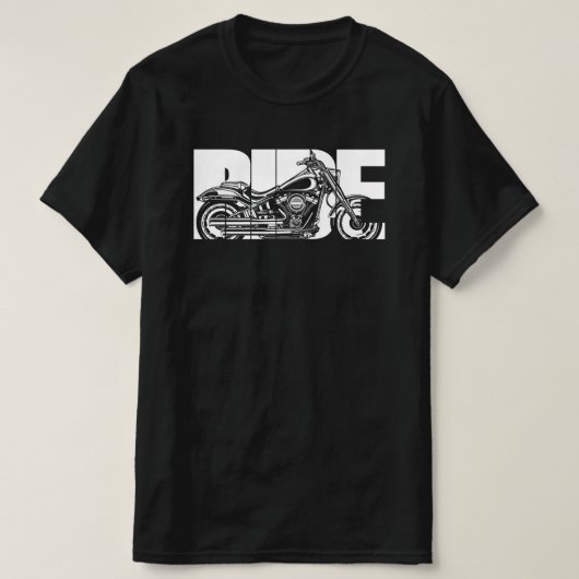 T-shirt Ride Bold - Retro Motorcycle Biker Cadeau (Design devant)