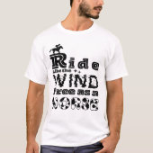 T-shirt Ride comme le vent libre comme un cheval (Devant)