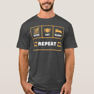 T-shirt Ride Eat Sleep and Repeat vintage