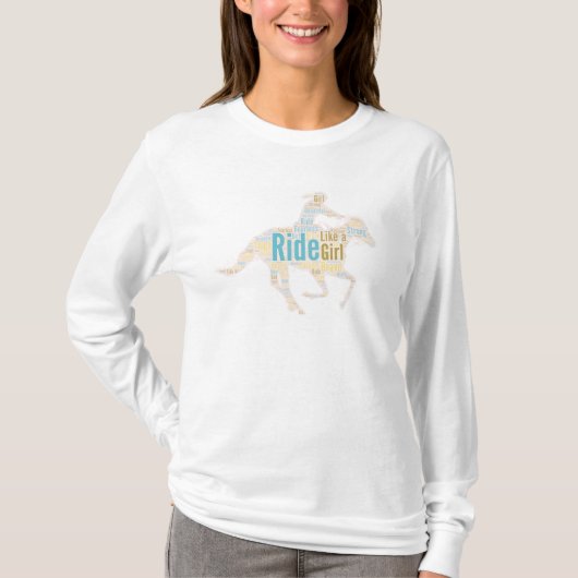 T-shirt Ride like a Girl - Hags Long Sleeve (Devant)