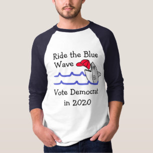 T-shirt Ride the Blue Wave Democrat Support Politique
