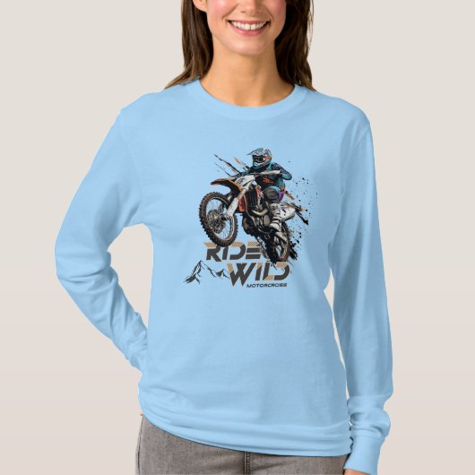 T-shirt Ride Wild | Manche longue pour femmes (Devant)