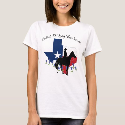T-shirt Rider Avec Casquette et Bluebonnets T Chemise (Devant)
