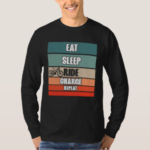 T-shirt Rider de Trottinette Rétro Manger Dormir Rouler Re