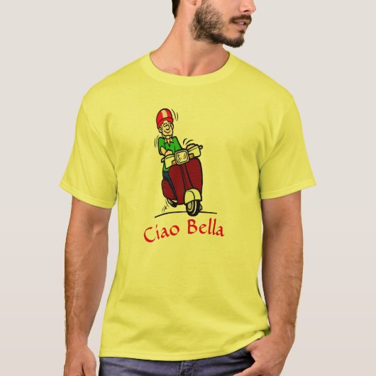 T-shirt Rider en Scooter Ciao Bello (Devant)