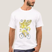 T-shirt Rider Vélo Jaune, Style Steampunk (Devant)