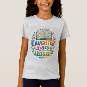T-Shirt Rides de Rire dans le Grand Livre – Typographie Fi
