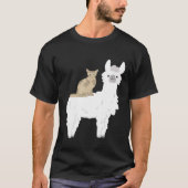 T-shirt Ridicule Chat Riding Llama Alpaca Amoureux des ani (Devant)