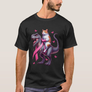 T-shirt Riding Chat T Rex Dinosaur. Sensibilisation au can
