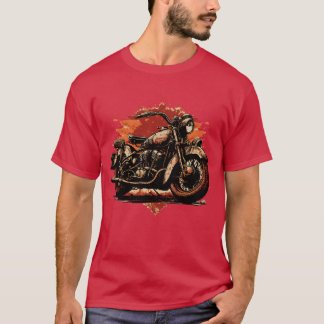 T-shirt Riding in Style Vintage Motorbike Adventures fille