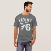 T-shirt Riding Into 6 Years Old 6th Birthday Boy Dirt (Devant entier)