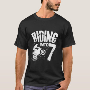 T-shirt Riding Into 7 Drôle Dirt Vélo septième Anniversair