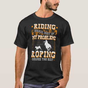 T-shirt Riding Résout La Plupart De Mes Problèmes Breakawa