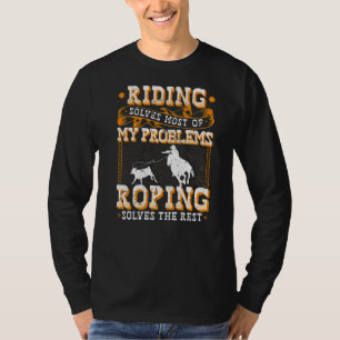 T-shirt Riding Résout La Plupart De Mes Problèmes Breakawa