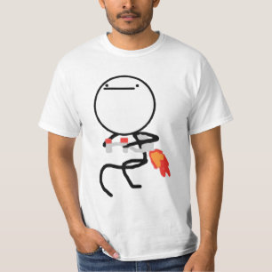 T-shirt Rien à faire ici font rage visage Meme