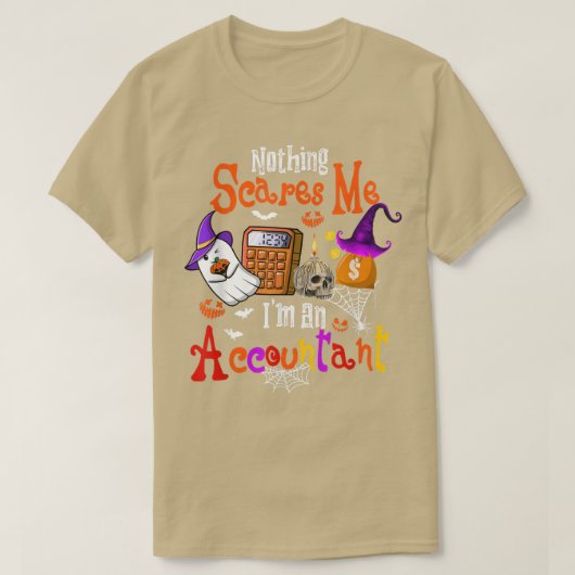 T-shirt Rien ne me fait peur Je suis comptable Halloween B (Design devant)