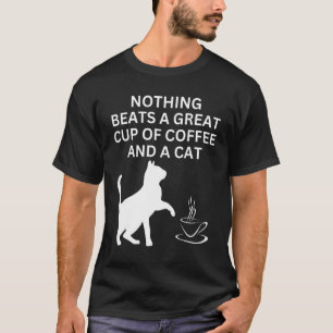 T-shirt Rien ne vaut une bonne tasse de café et un chat