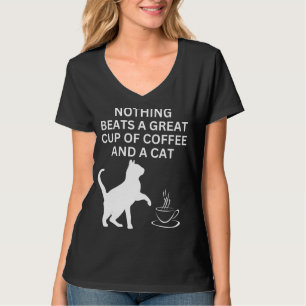 T-shirt Rien ne vaut une bonne tasse de café et un chat