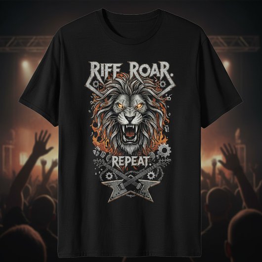 T-shirt Riff. Roar. Repeat. Heavy Metal Music Tee