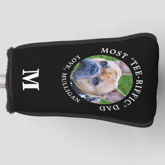 T-shirt-Riffic DOG DAD gepersonaliseerd huisdier f Golfheadcover (Voorkant)