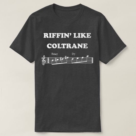 T-shirt Riffin Comme Coltrane Note de musique Saxophone Ja (Design devant)