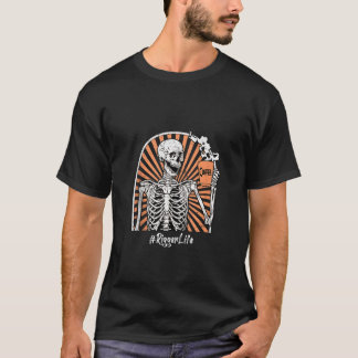 T-shirt Rigger Life Café Squelette épuisé Funny Tank T