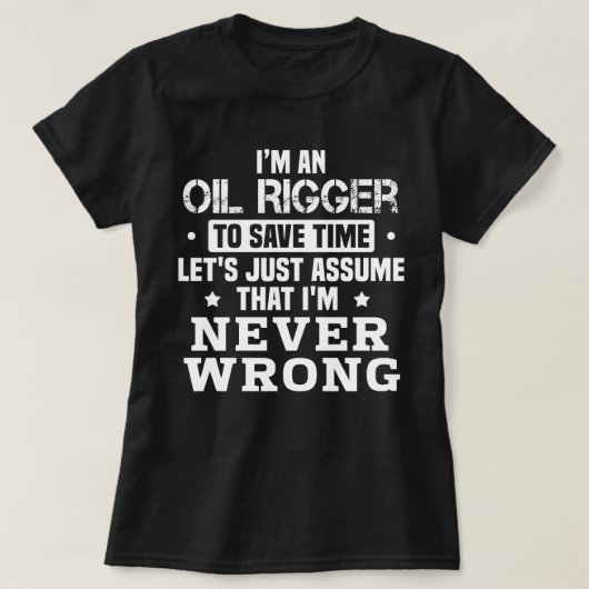 T-shirt Rigger pétrolier (Design devant)