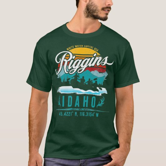 T-shirt Riggins Idaho River Rafting White Water Capital (Devant)