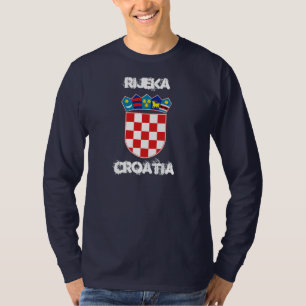 T-shirt Rijeka, Croatie avec le manteau des bras