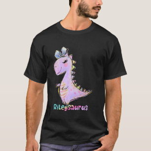T-shirt Riley Nom Chemise Fille Dinosaur Anniversaire Fête