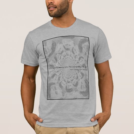 T-shirt Rilke, "je vis ma vie dans l'élargissement (Devant)