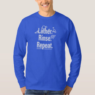 T-shirt Rincer Lather Répéter Texte Blanc Gfx