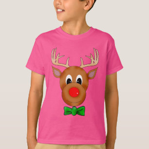 T-shirt Rindeer de Noël drôle avec Bowtie