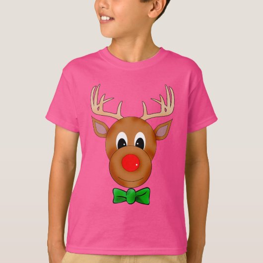 T-shirt Rindeer de Noël drôle avec Bowtie (Devant)