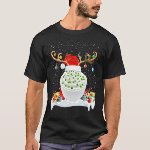 T-shirt Rindeer d'éclairage de Noël Hat Crème aigre Christ