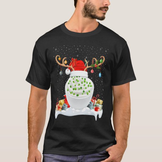 T-shirt Rindeer d'éclairage de Noël Hat Crème aigre Christ (Devant)