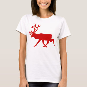 T-shirt Rindeer rouge / Silhouette caribou