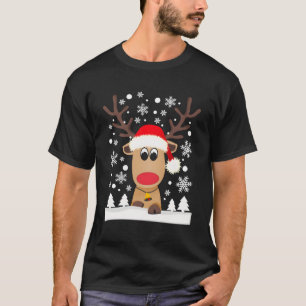 T-shirt Rinder Xmas Snowflakes Pour Noël